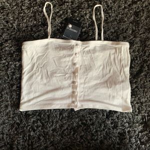 SOLD‼️‼️White cute crop top cami